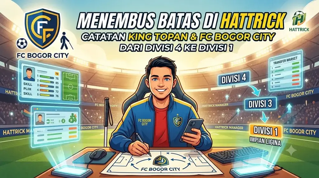 Thumbnail postingan Menembus Batas di Game Hattrick: Catatan Manajerial Dua Tahun FC Bogor City