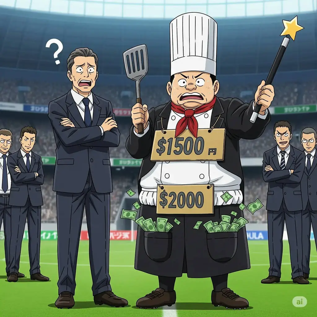 Ilustrasi pemain sepak bola di lapangan.