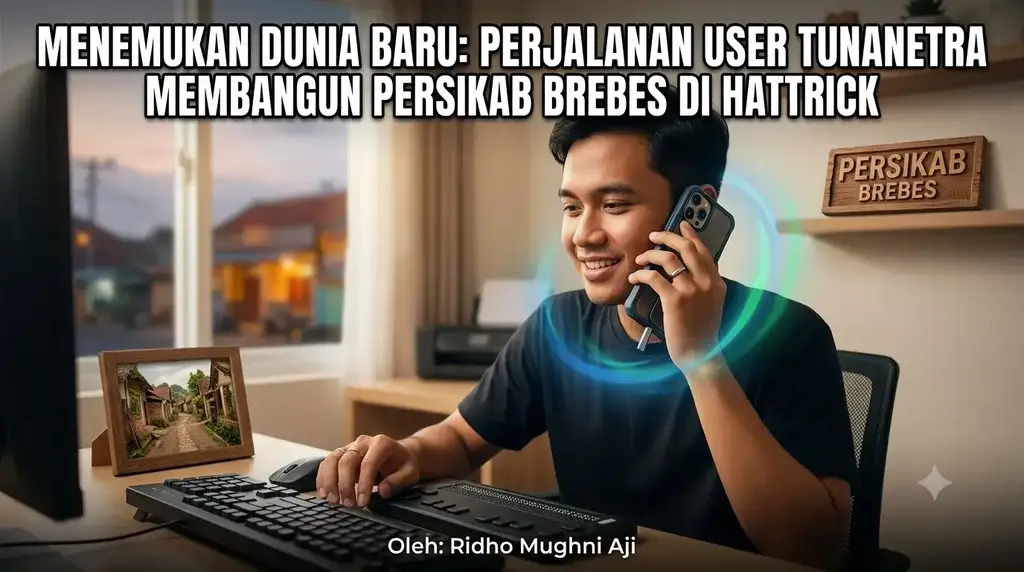 Thumbnail postingan Menemukan Dunia Baru di Hattrick: Perjalanan User Tunanetra Membangun Persikab Brebes